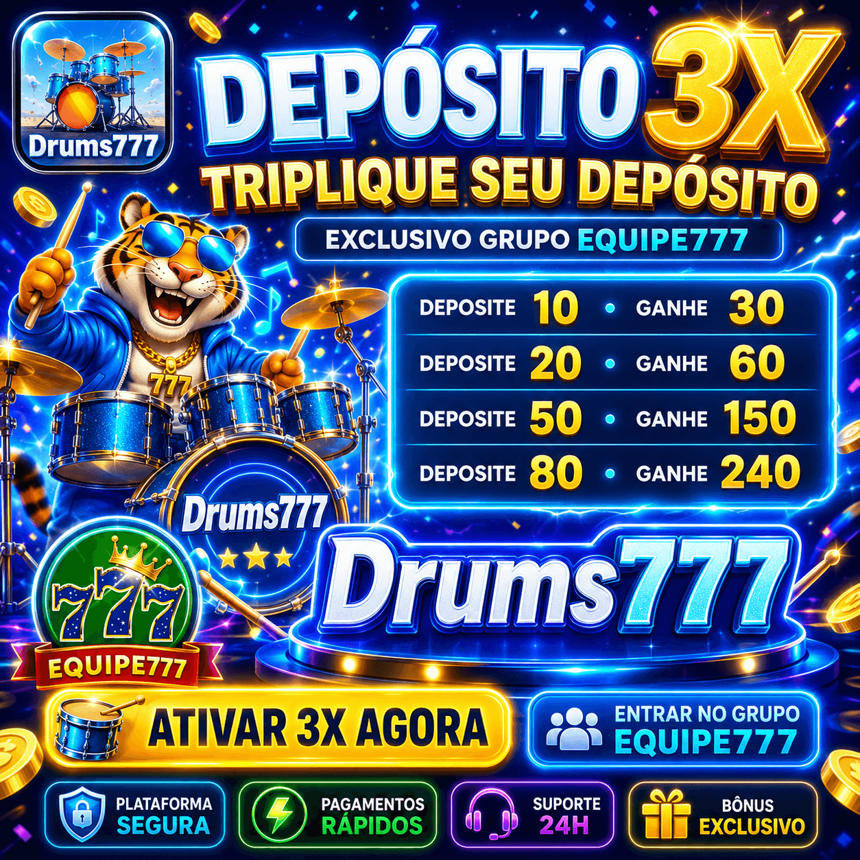 Screenshot da DRUMSS777.COM
