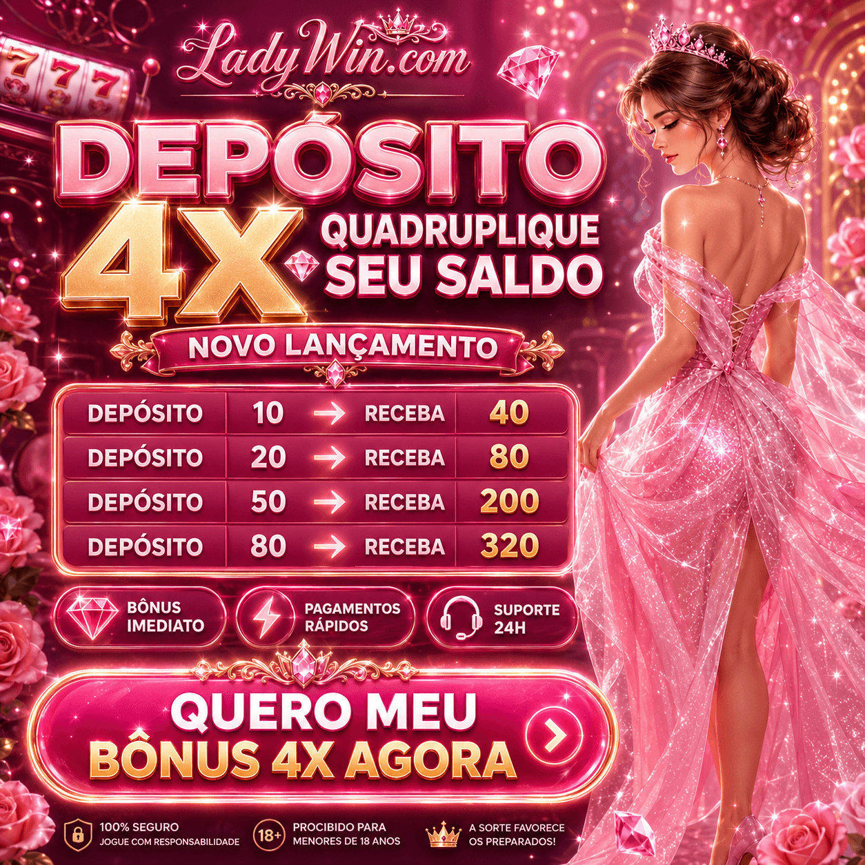 Screenshot da LADYWIIN.COM