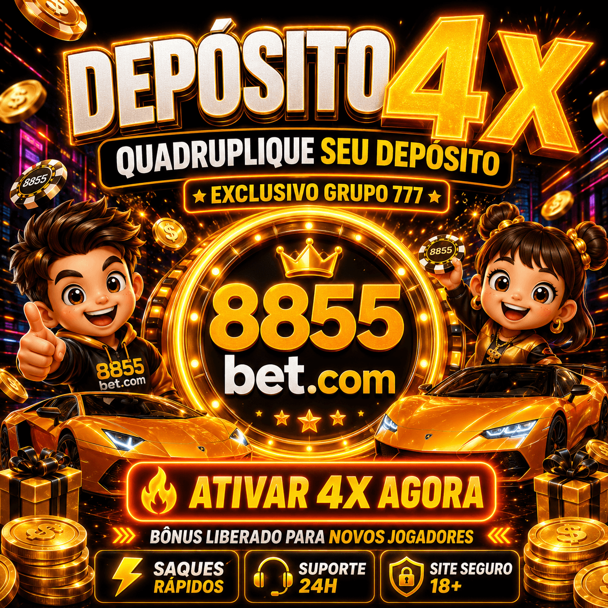 Screenshot da 8855BET1.COM - DEPOSITO 4X