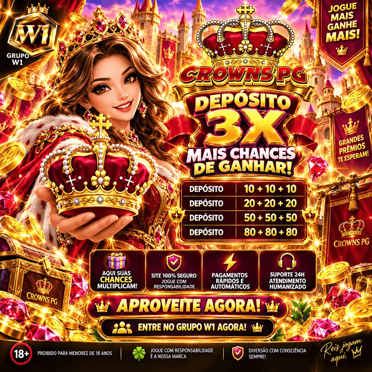 Screenshot da W1 CROWNSPG.COM