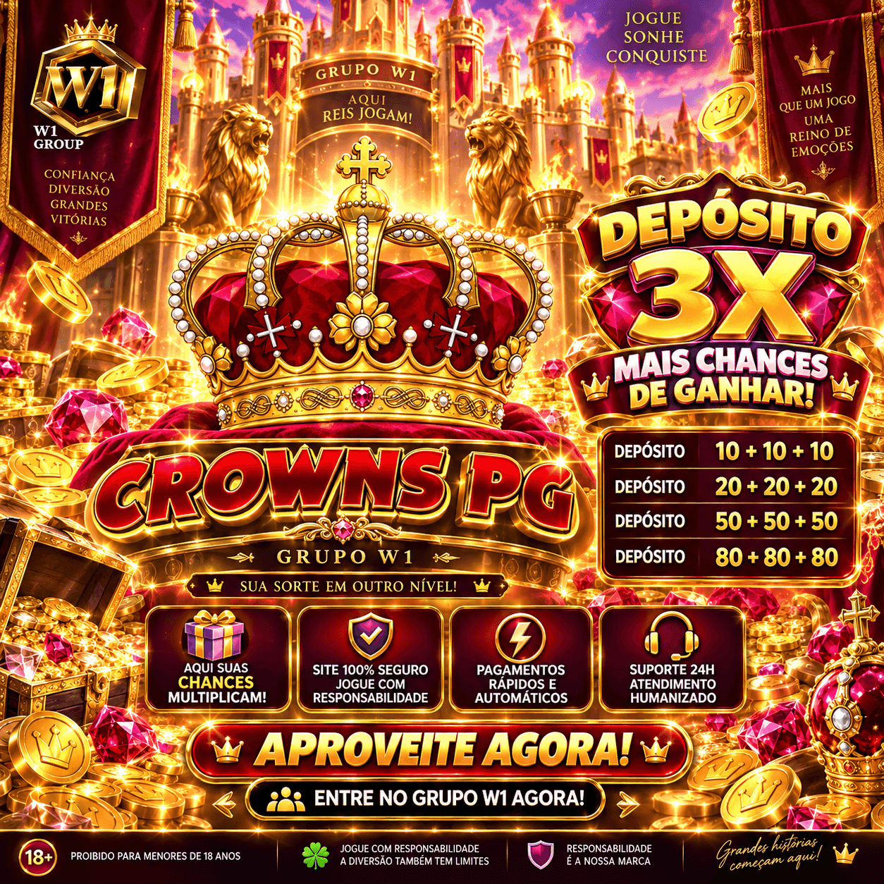 Screenshot da W1 CROWNSPG.COM