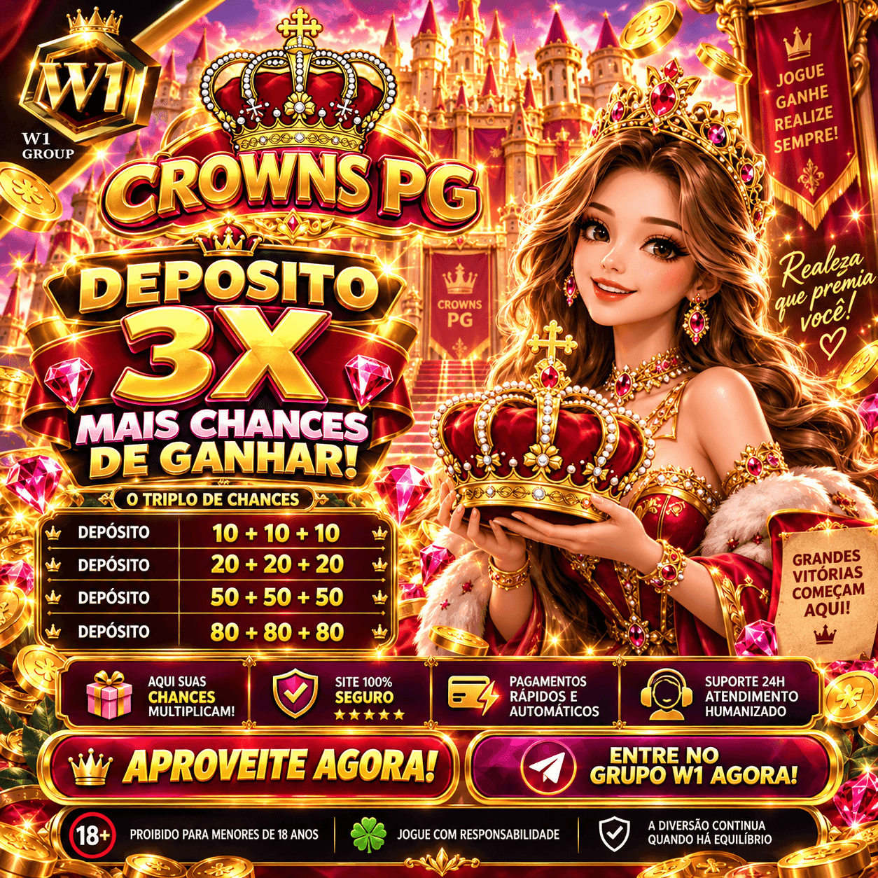 Screenshot da W1 CROWNSPG.COM