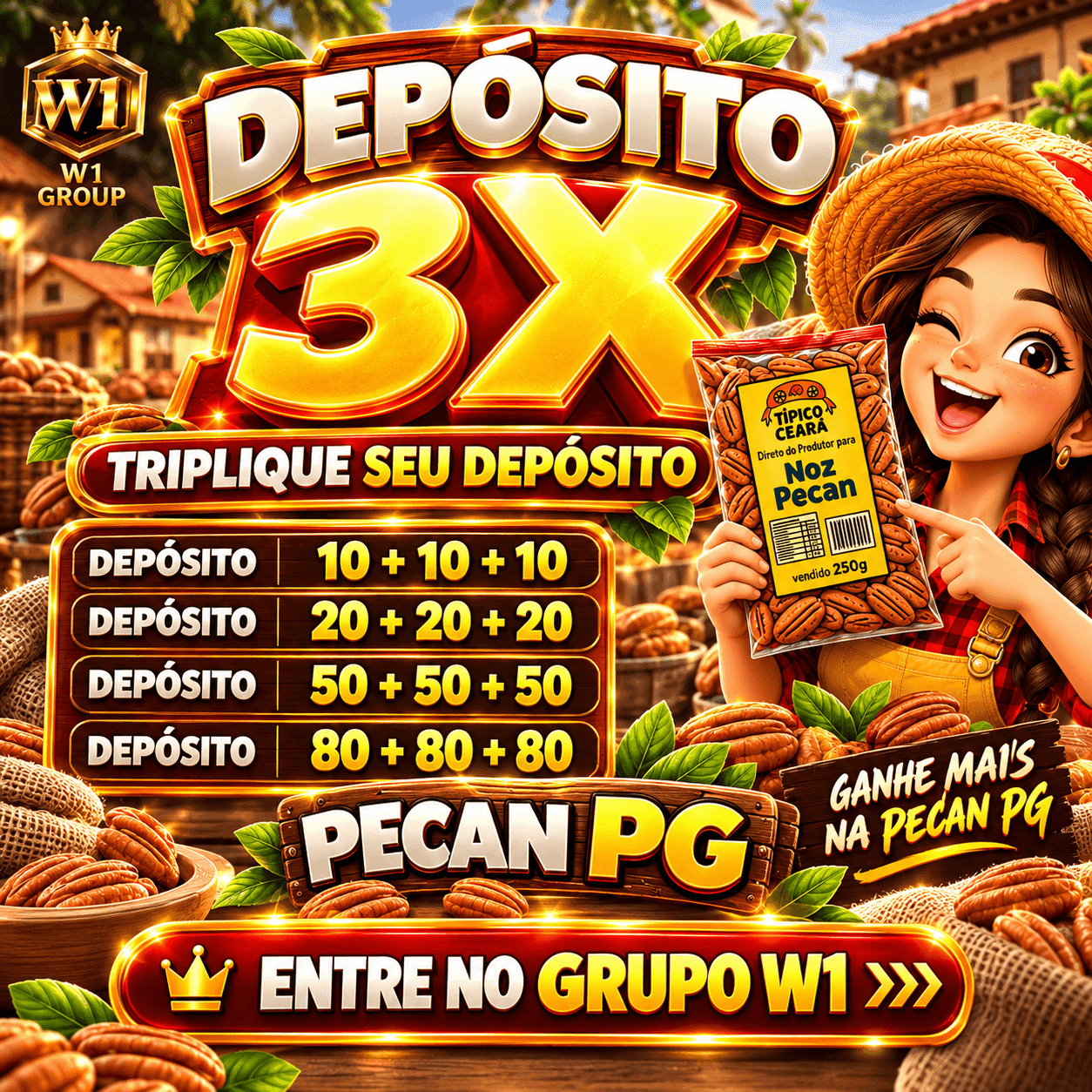 Screenshot da W1 PECANPG.COM
