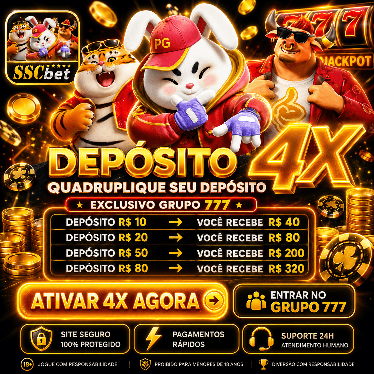 Logo SSCBET1.COM - DEPOSITO 4X