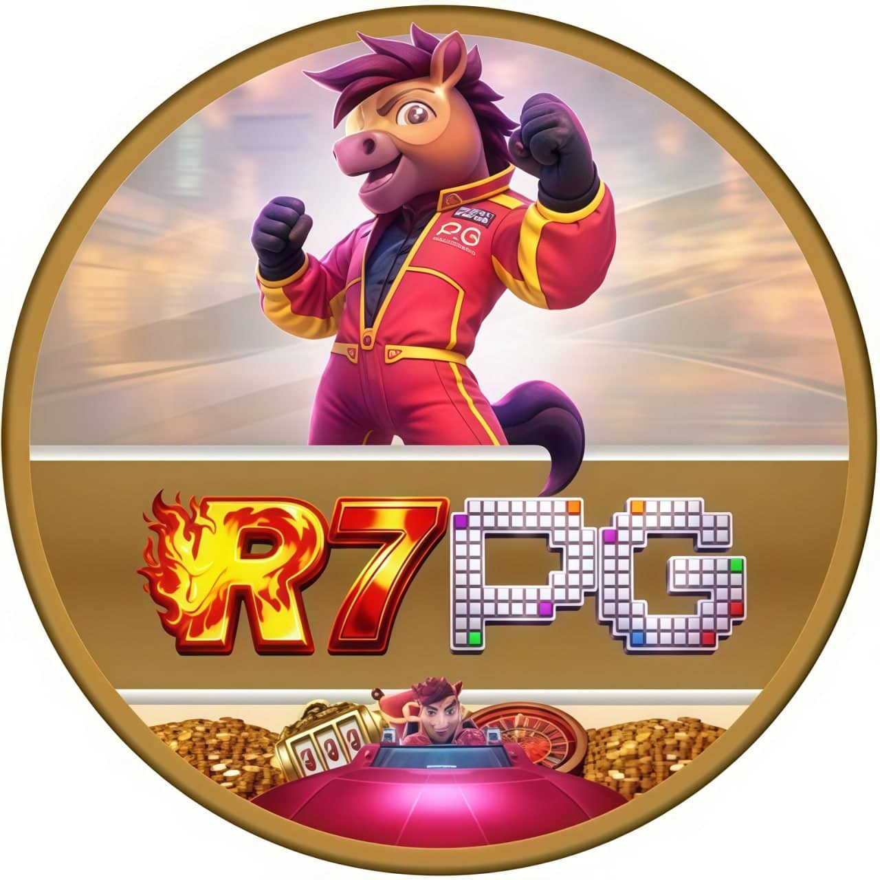 Logo V5R7PG.COM - TEM RASPADINHA