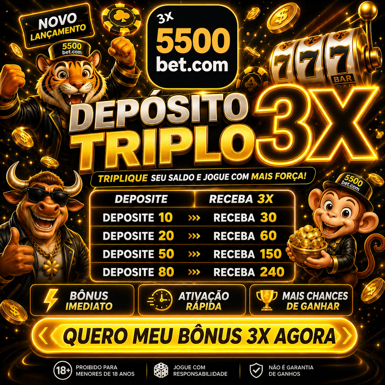 Logo 0055BET055.COM - DEPOSITO 3X