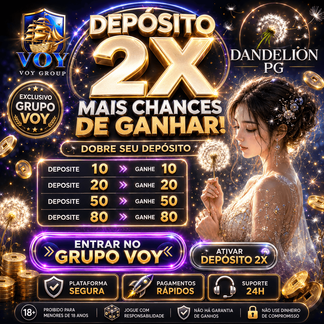 Logo VOY DANDELIONPG.COM - DEPOSITO 2X
