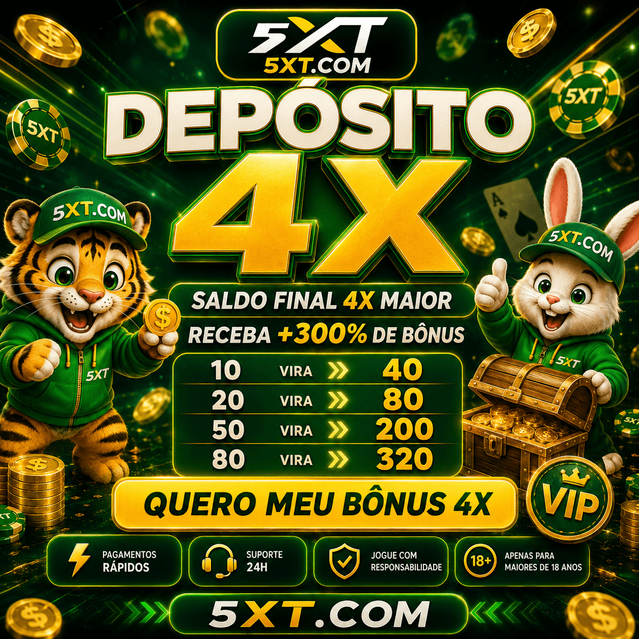 Logo 5XTBET.COM - DEPOSITO 4X