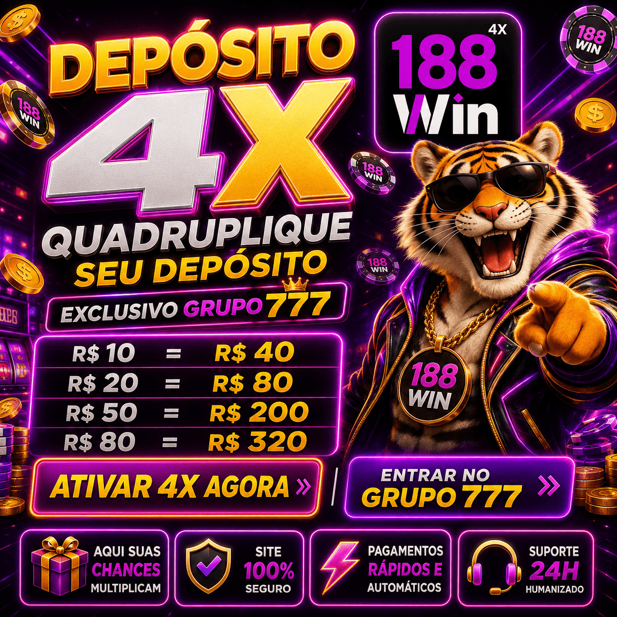 Logo 188WIN.COM - DEPOSITO 4X