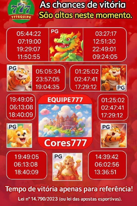 Screenshot da CORES777 - LANÇAMENTO EQUIPE777