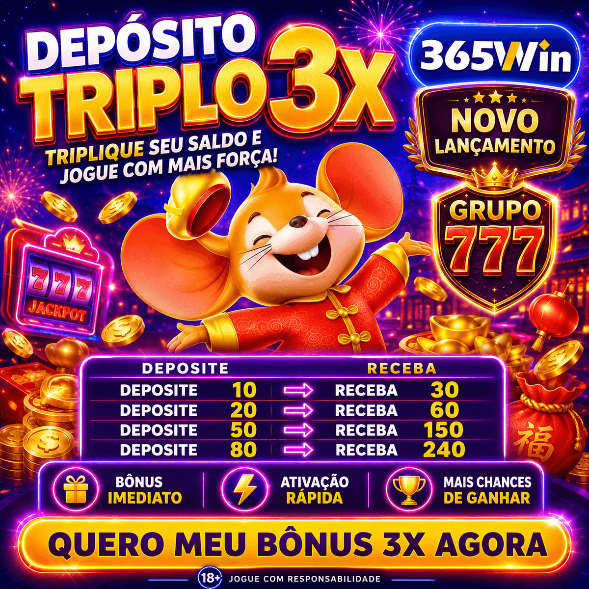 Logo 365WIN.COM - DEPOSITO 3X