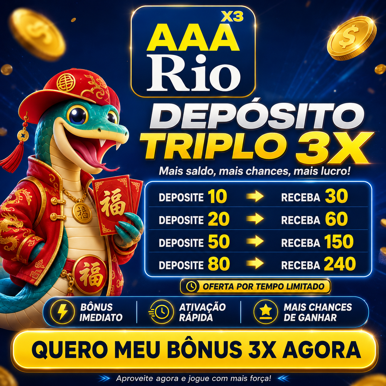 Screenshot da AAARIO1.COM - DEPOSITO 3X