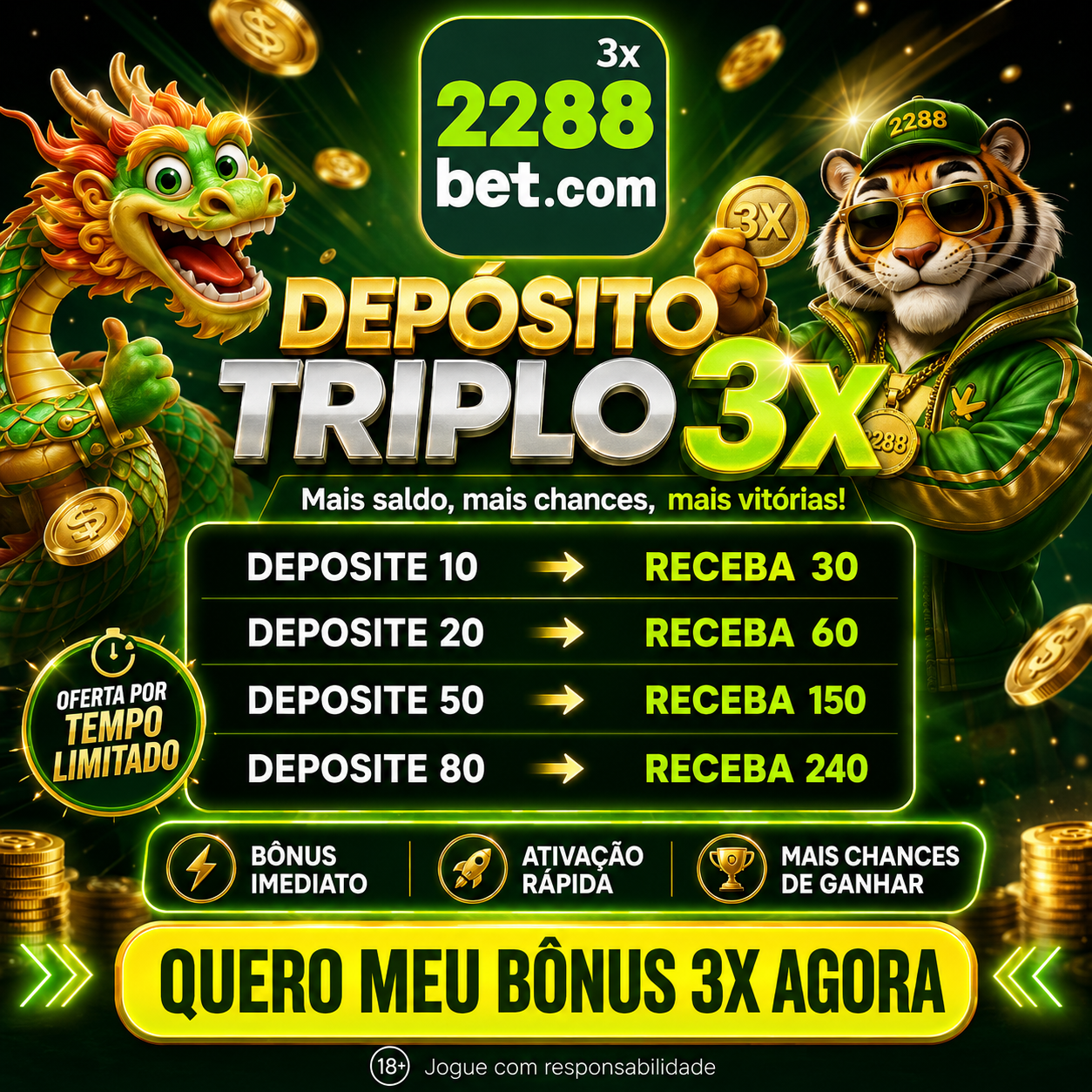 Screenshot da 2288BET.COM - DEPOSITO 3x