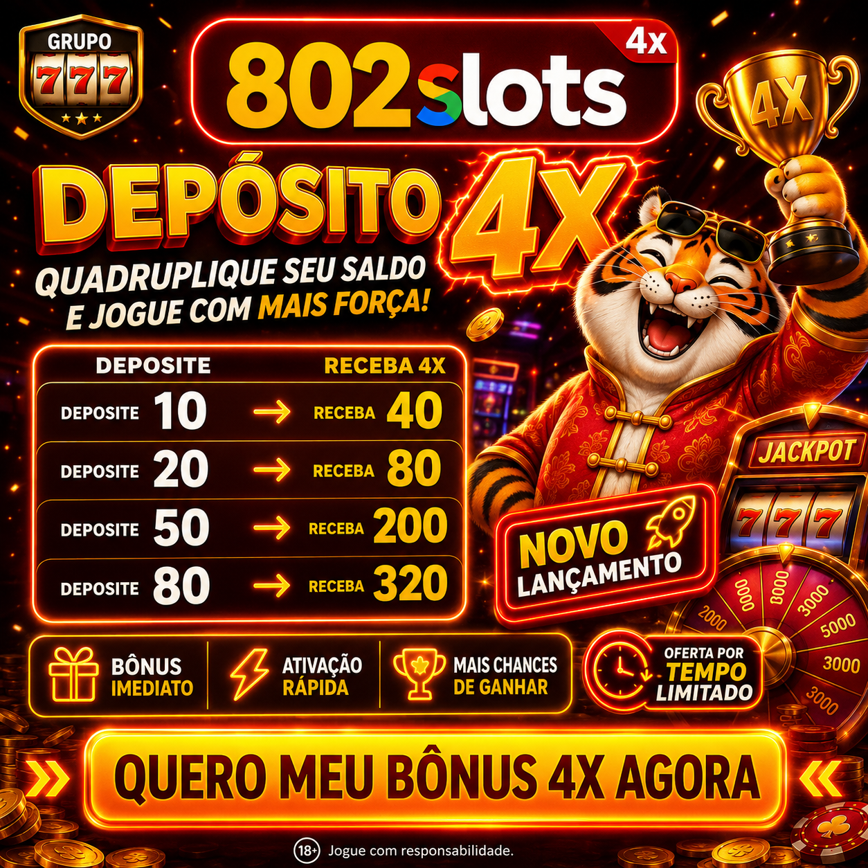 Screenshot da 802SLOT.COM - DEPOSITO 4X