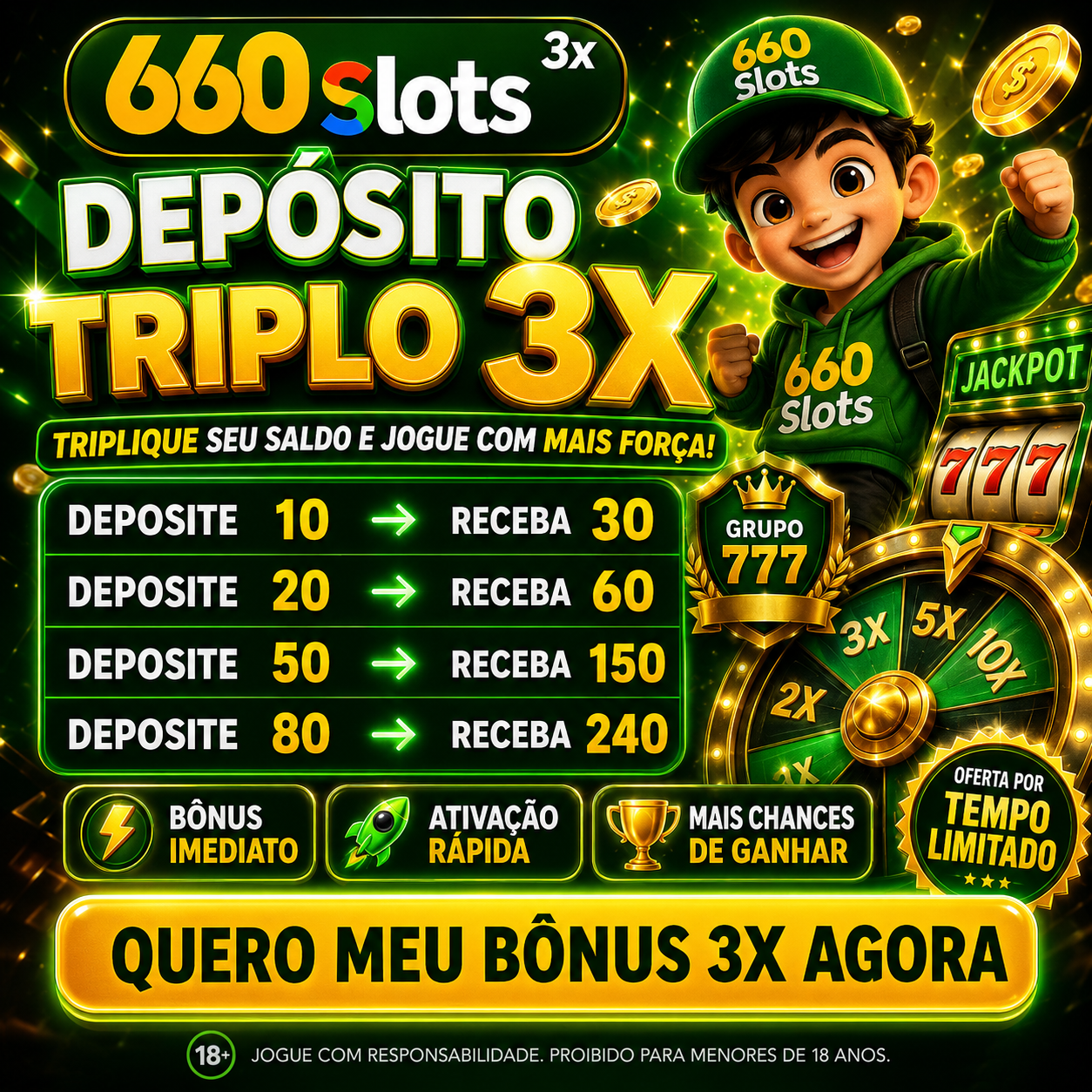 Logo 660SLOT.COM - DEPOSITO 3X