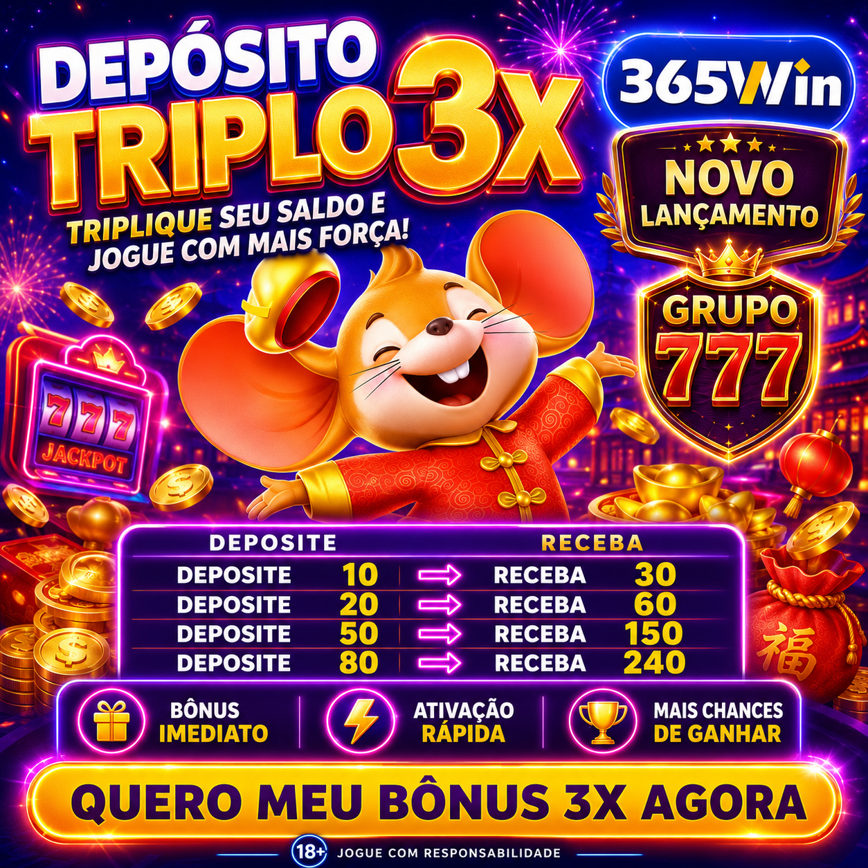 Logo 365WIN.COM - DEPOSITO 3X