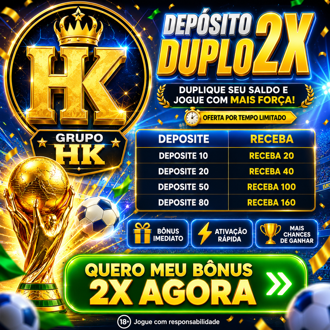 Logo CAMPEAO2026.COM - DEPOSITO 2X