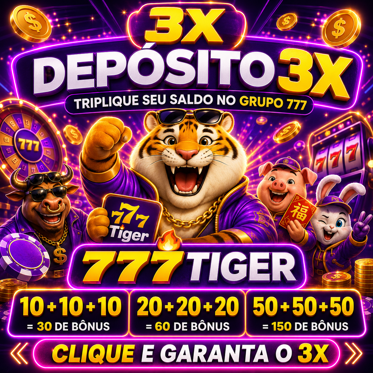 Logo 777TIGER1.COM - DEPOSITO 3X